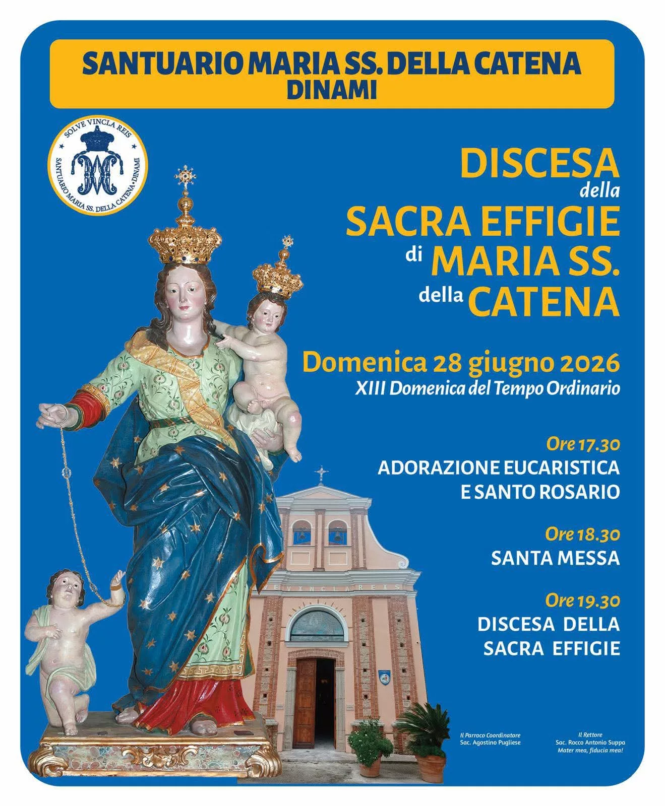 Dinami pronta ad accogliere la Madonna della Catena