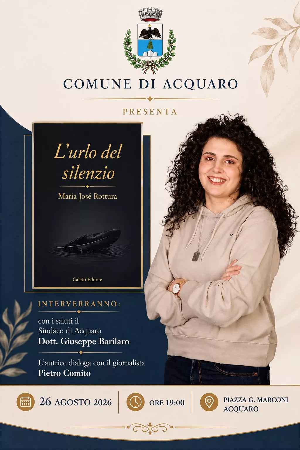 “L’urlo del silenzio” arriva ad Acquaro: Maria Josè Rottura presenta il suo libro